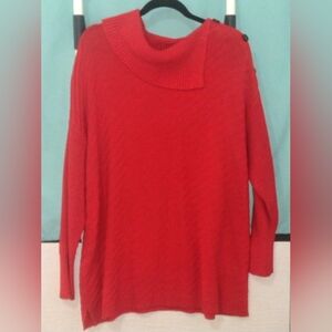 Style & Co. Vibrant Red Cowl Neck Sweater